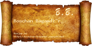 Boschan Bagamér névjegykártya